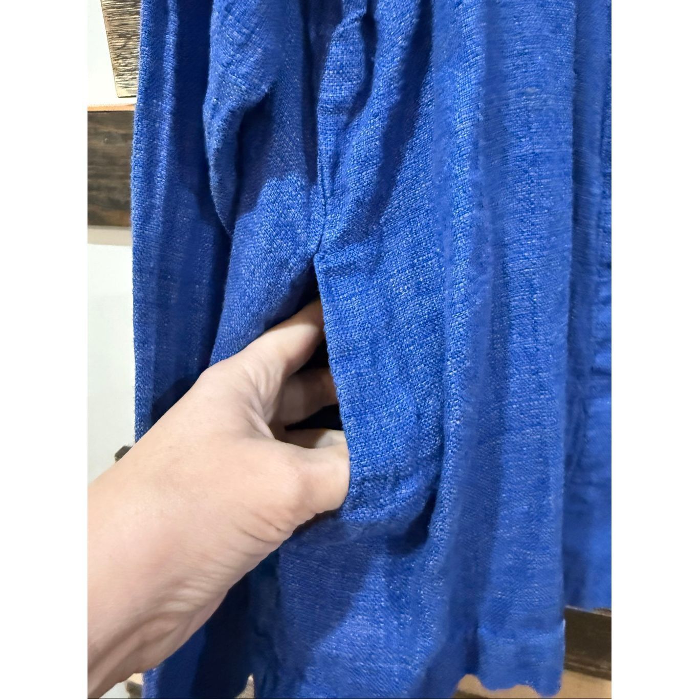 FLAX Flax linen blue button front jacket pockets size 1G (XL) Size XL / US 12-14 / IT 48-50 - 5 Thumbnail