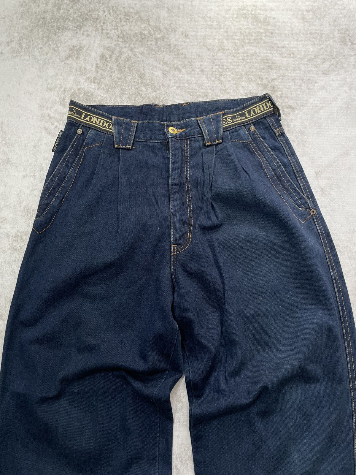 Hardy Amies 2000s hardyamies london embroidery denim pants Size US 34 / EU 50 - 3 Thumbnail