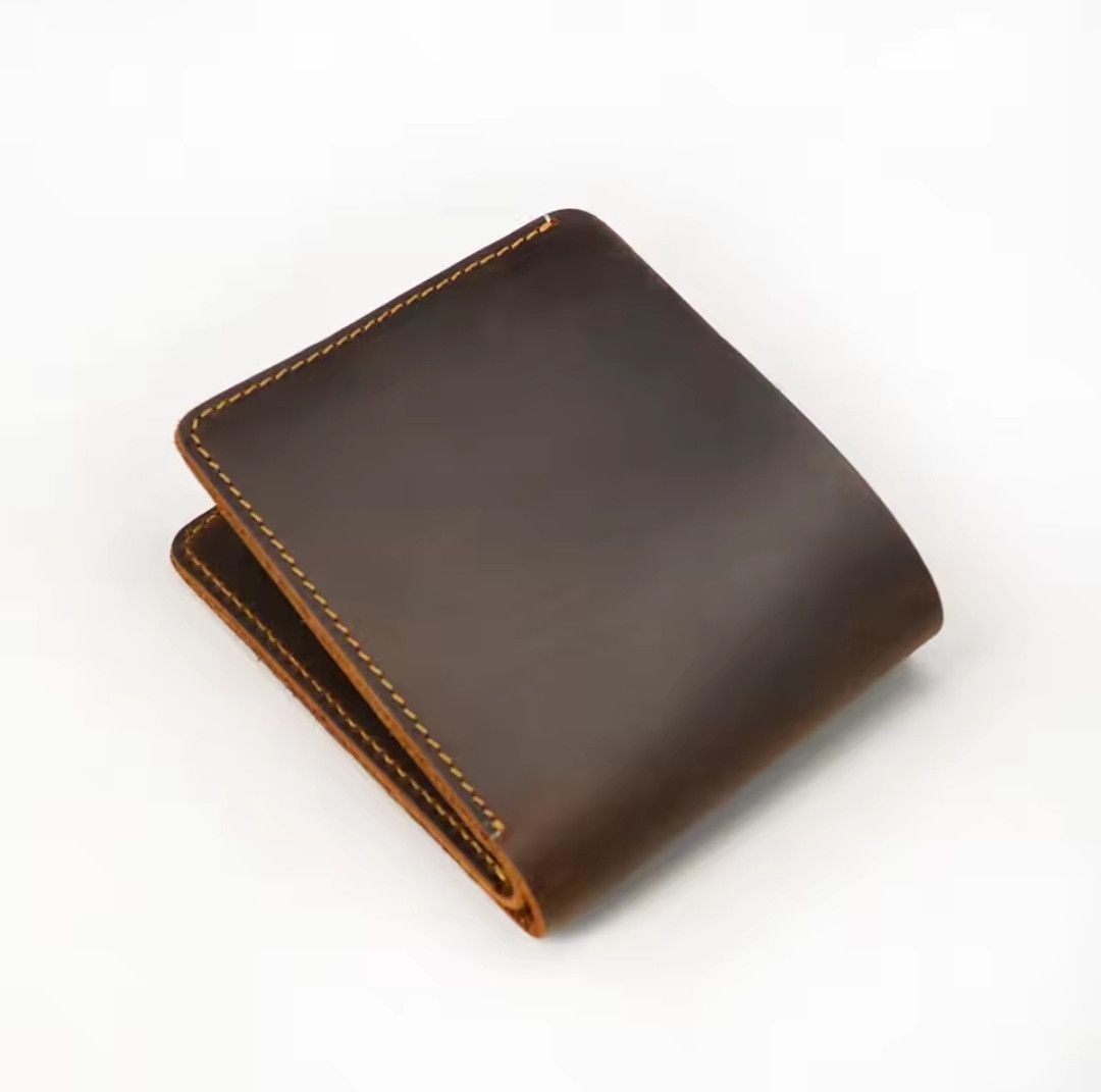 Leather × Vintage Small Leather Bifold Wallet Size ONE SIZE - 1 Thumbnail