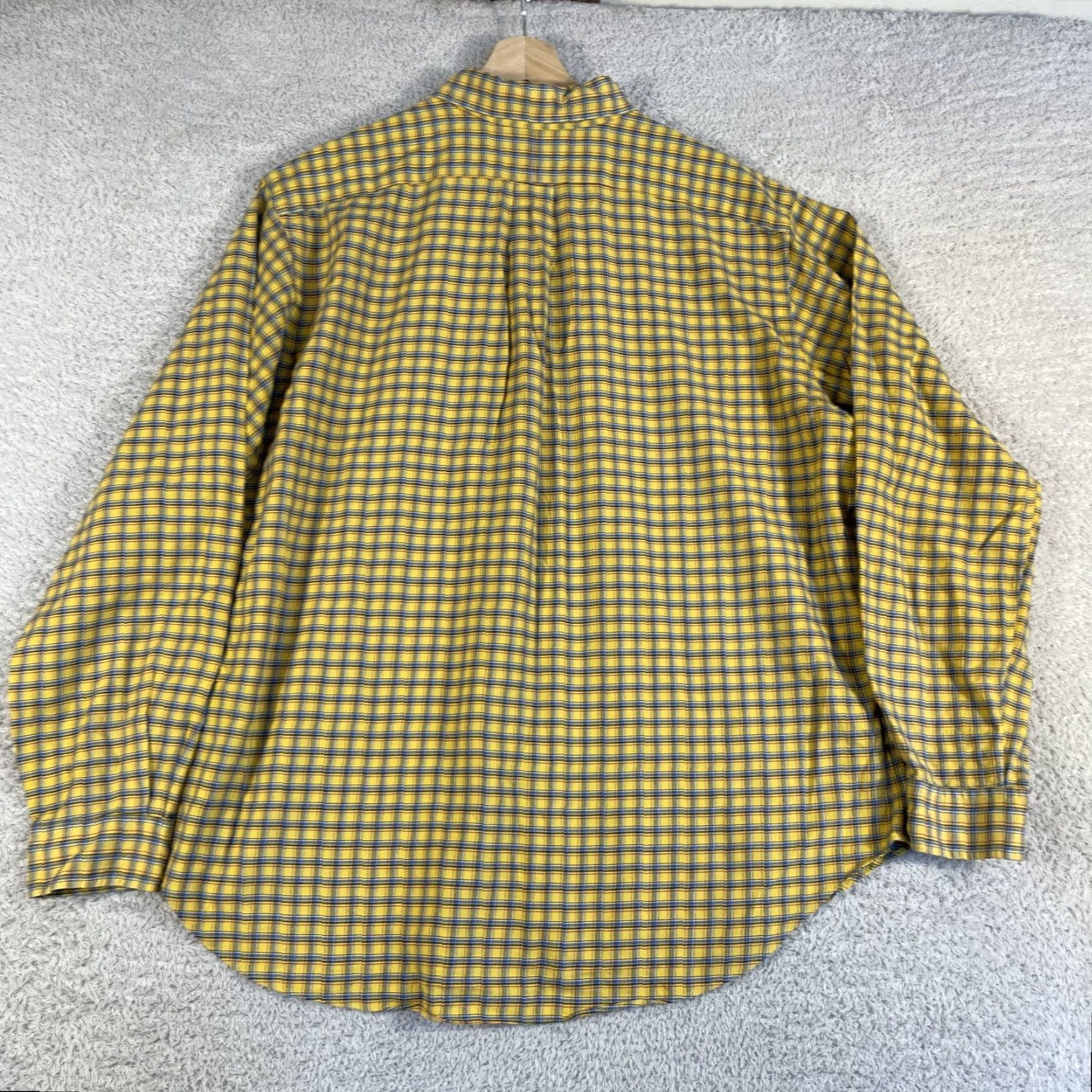 Polo Ralph Lauren Polo Ralph Lauren Shirt XL Mens Plaid Yellow Classic Fit Button-Up Pony 90s Y2K Shirt Men Button-Down Collar Size US XL / EU 56 / 4 - 3 Thumbnail