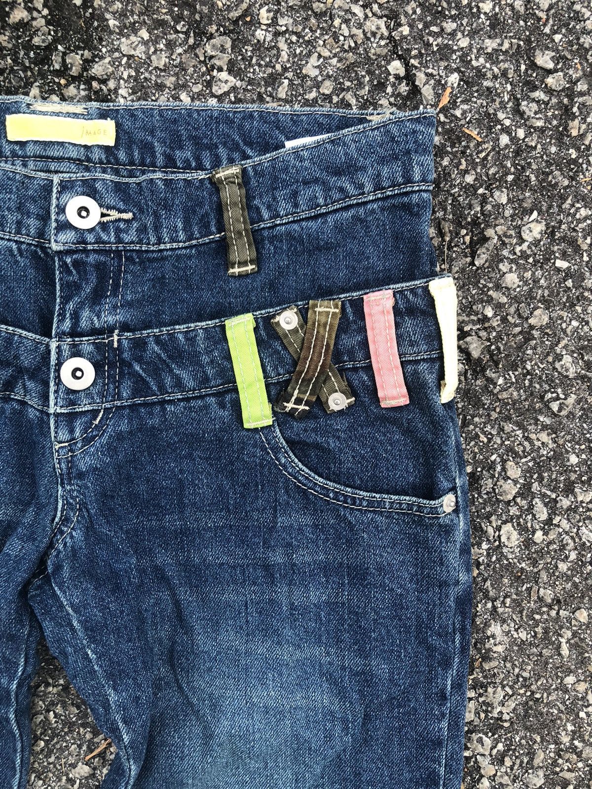 Vintage MAGE Double Waist Streetwear Jeans Size 29" - 4 Thumbnail
