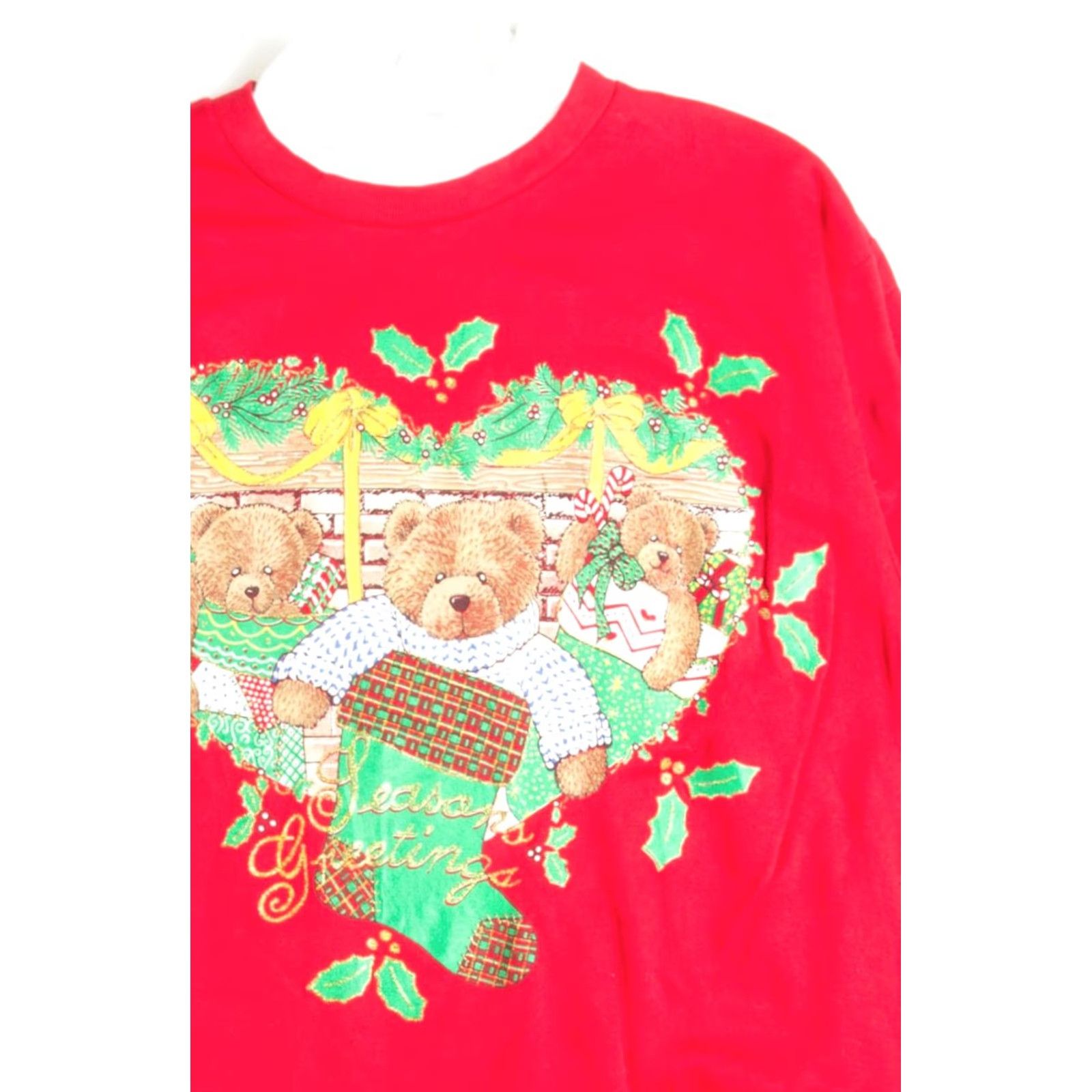 Vintage VINTAGE NutCracker Red Ugly Christmas Sweatshirt 2XL Adults Red Bears Christmas Vintage Sweatshirt Mens Womens 50105 Size XXL / US 16-18 / IT 52-54 - 2 Thumbnail