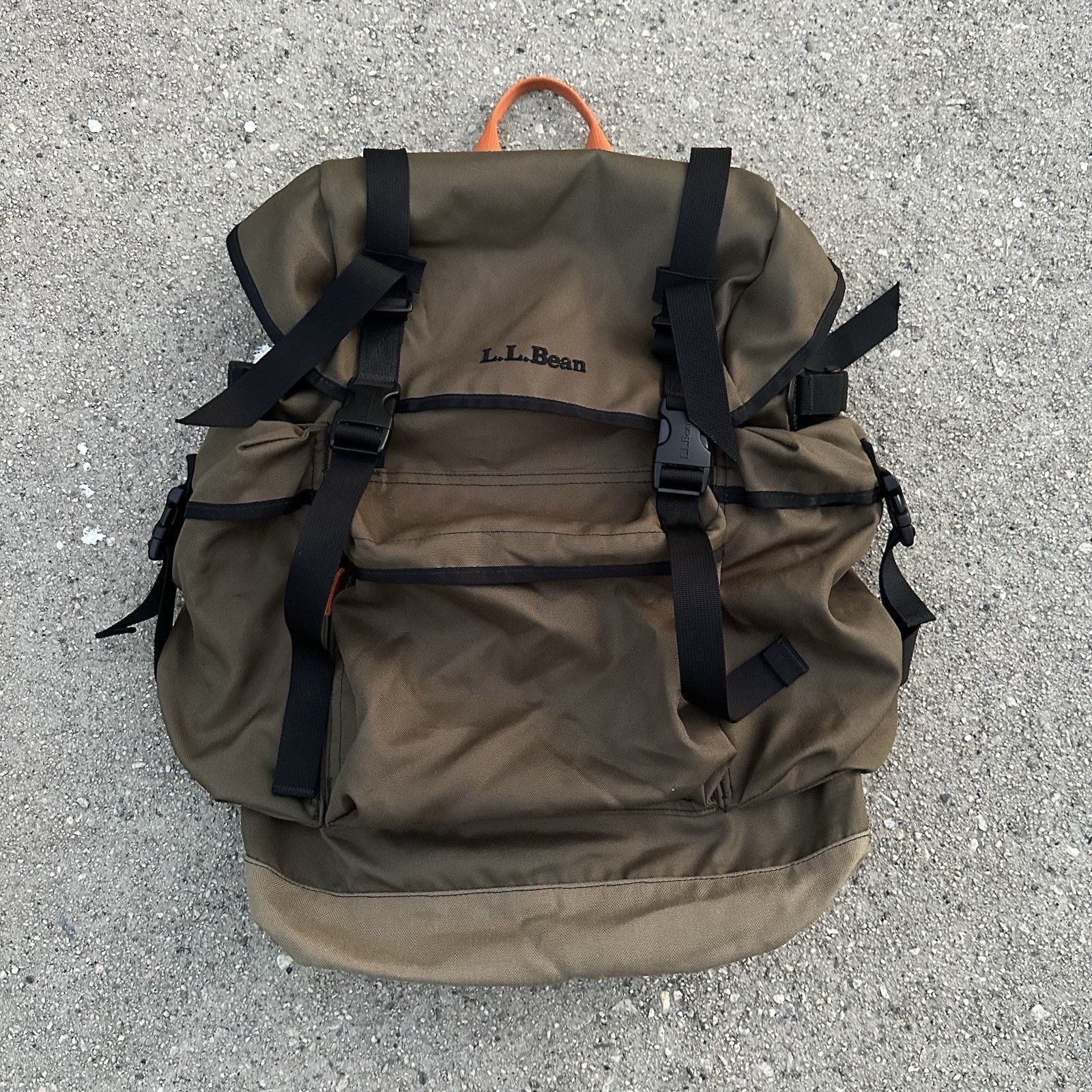 L.L. Bean × Vintage Vintage 90s L.L. Bean Green Continental Rucksack Backpack Size ONE SIZE - 1 Thumbnail