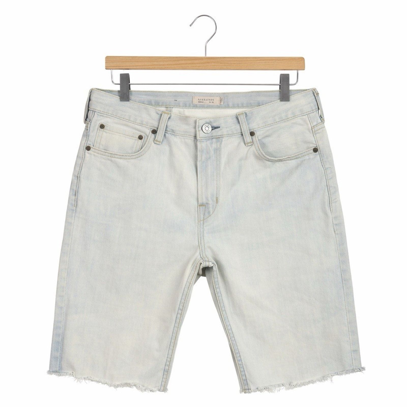 Allsaints AllSaints Switch Denim Shorts Men 33 Bleached Blue Slim Fit Size US 33 - 1 Thumbnail