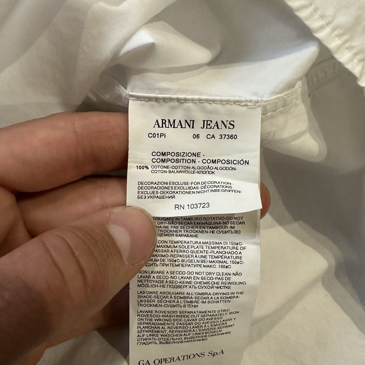 Armani Armani Jeans Short Sleeve Shirt Size M-L Size US M / EU 48-50 / 2 - 8 Thumbnail