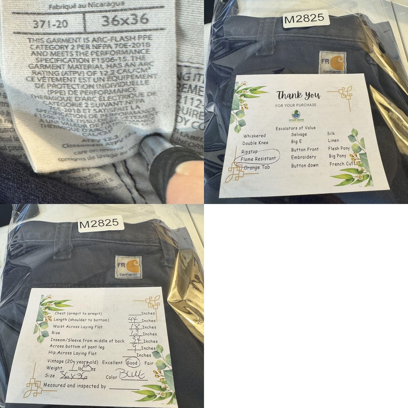 Carhartt Carhartt FR Work Pants 36x36 Blue CAT2 Arc Flash NFPA70E Mens Size US 36 / EU 52 - 8 Thumbnail
