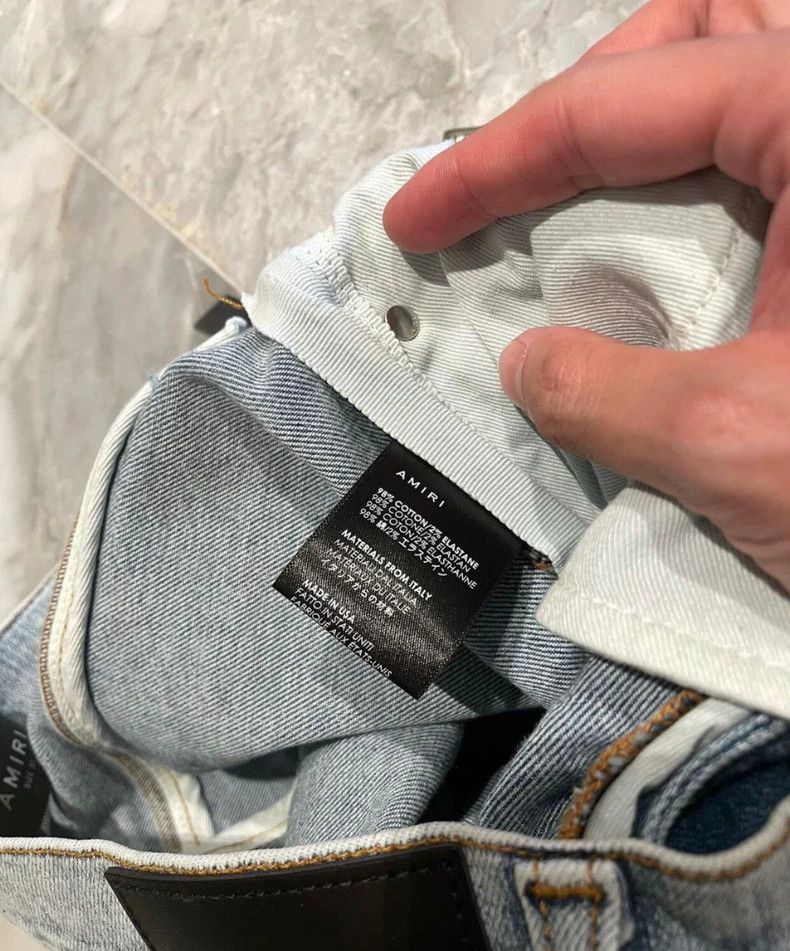 Amiri Amiri store limited edition colorful patched blue denim Size US 31 - 5 Thumbnail