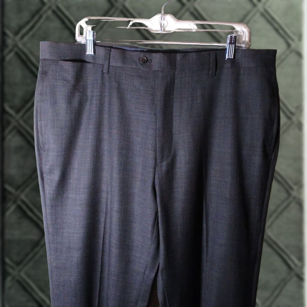 Tommy Hilfiger TOMMY HILFIGER Gray 100% Wool Flat Dress Pants Men 38W 29L Size US 38 / EU 54 - 1 Thumbnail