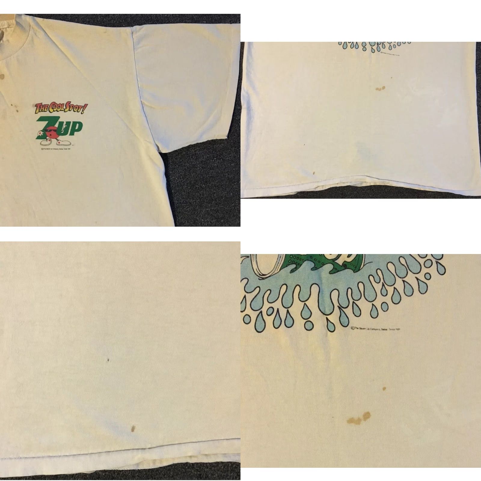 Thrasher VINTAGE 90s 7up Thrashed Faded Promo Shirt M White Crew Neck Short Sleeve Graphic Tee Men Distressed Coca Cola Surf Skate Grunge Funny 80s 90s USA Size US M / EU 48-50 / 2 - 9 Thumbnail