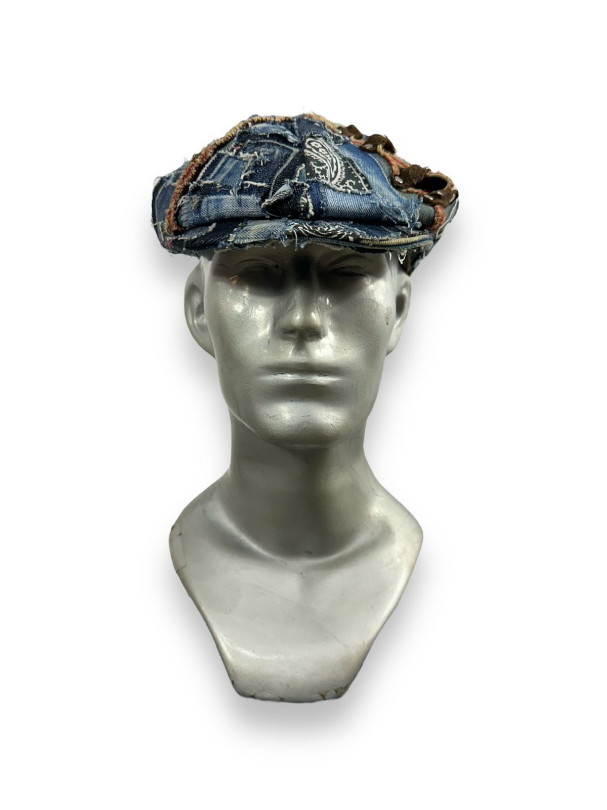 Other Custom Made Denim Paisley Patchwork Newsboy hats Size ONE SIZE - 2 Thumbnail