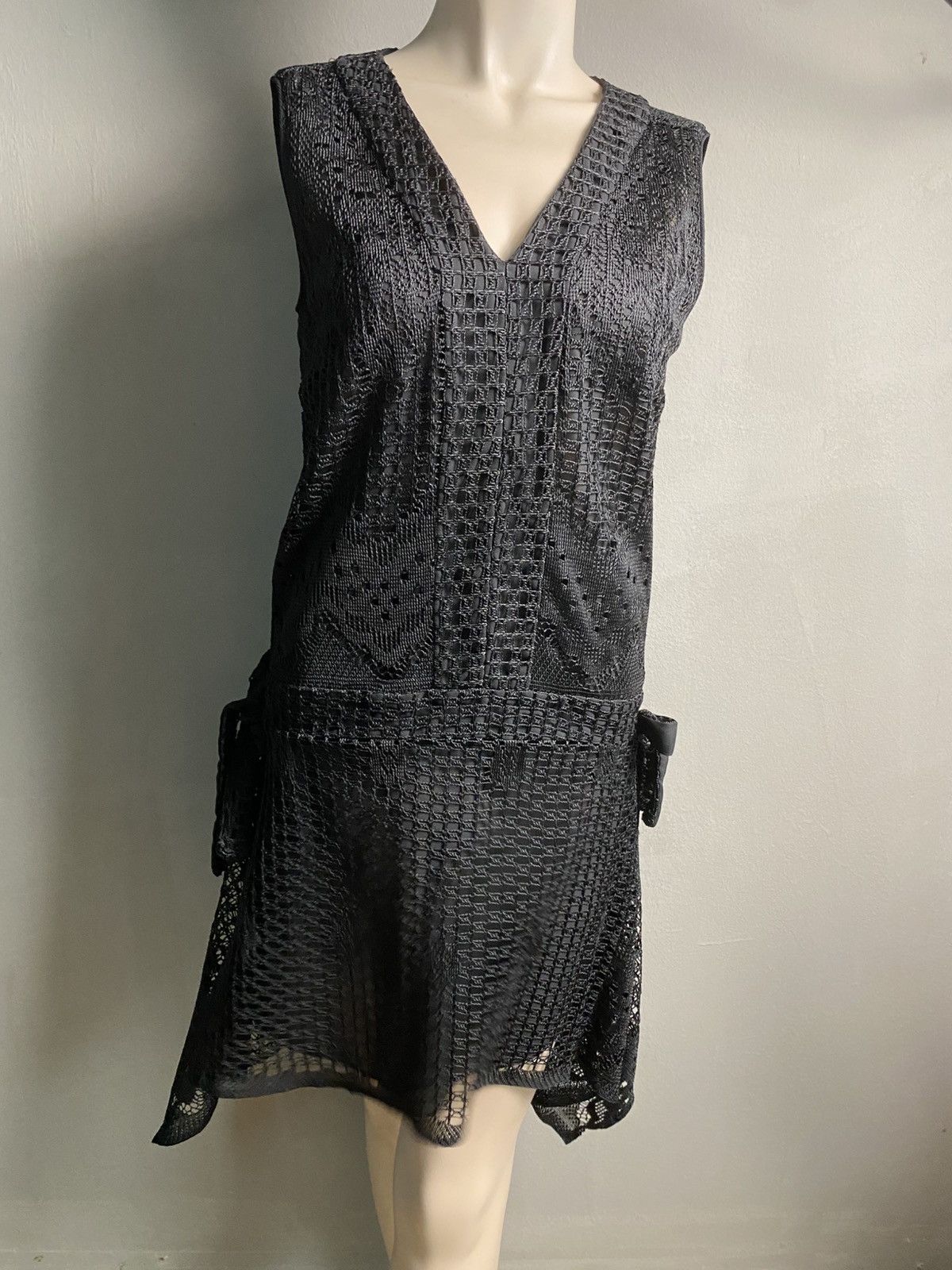 Anna Sui Anna Sui Black Lace Sleeveless Mini Dress Size XS / US 0-2 / IT 36-38 - 1 Thumbnail