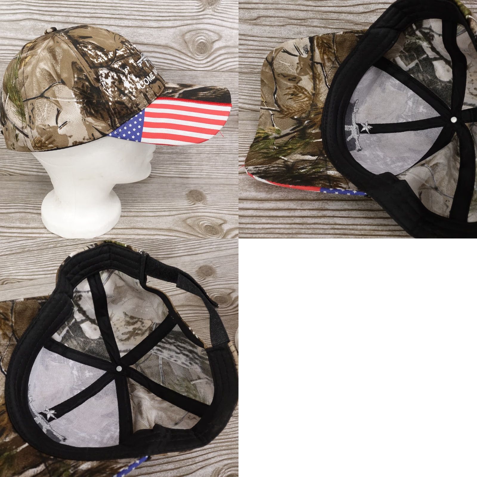 Vintage VINTAGE Patriotic American Flag Camo Baseball Hat Cap Men One Size Outdoor 2nd Amendment Size ONE SIZE - 8 Thumbnail