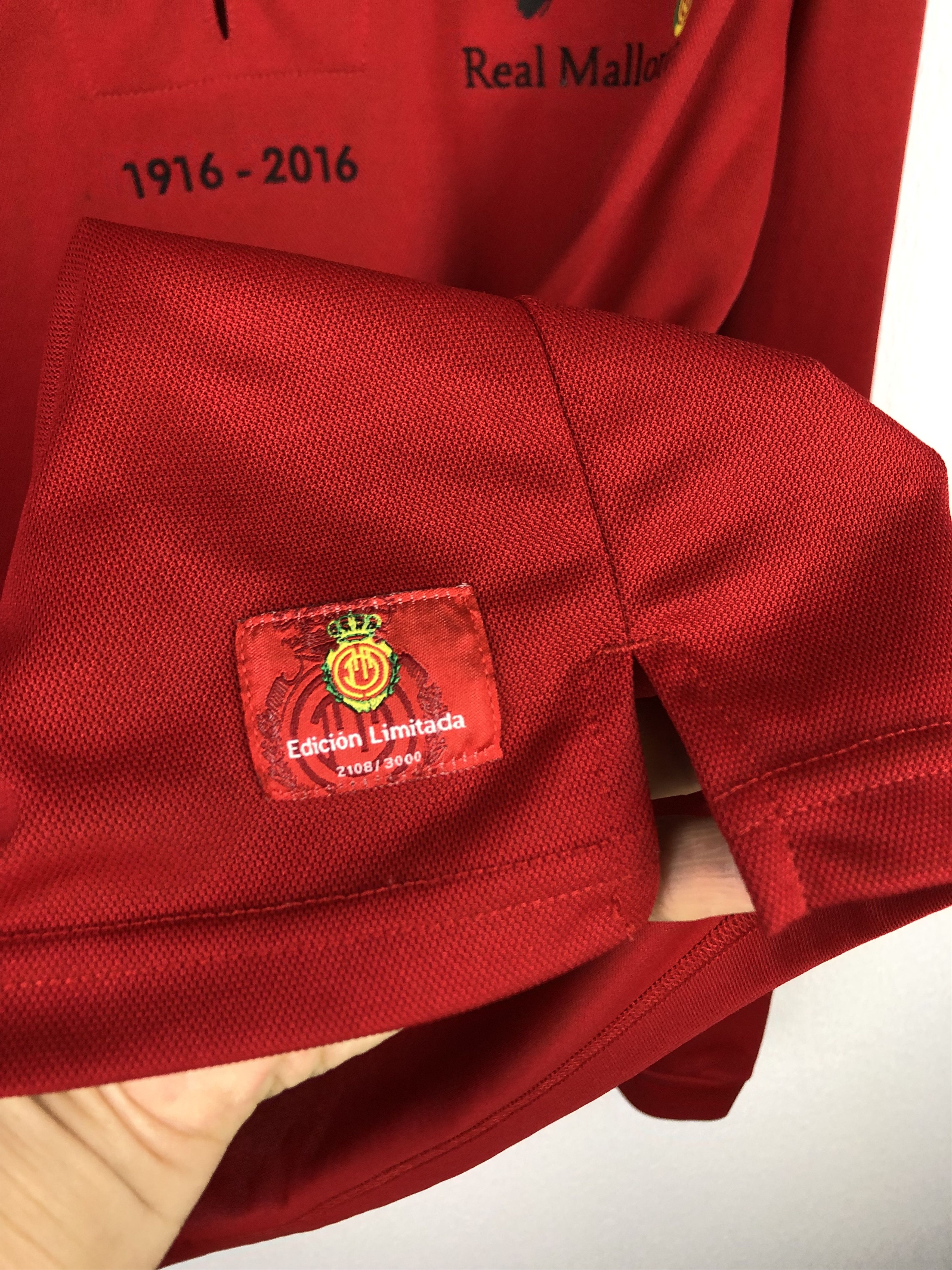 Macron 2016 Mallorca 100 Anniversary Shirt Football Soccer Jersey Size US L / EU 52-54 / 3 - 5 Thumbnail