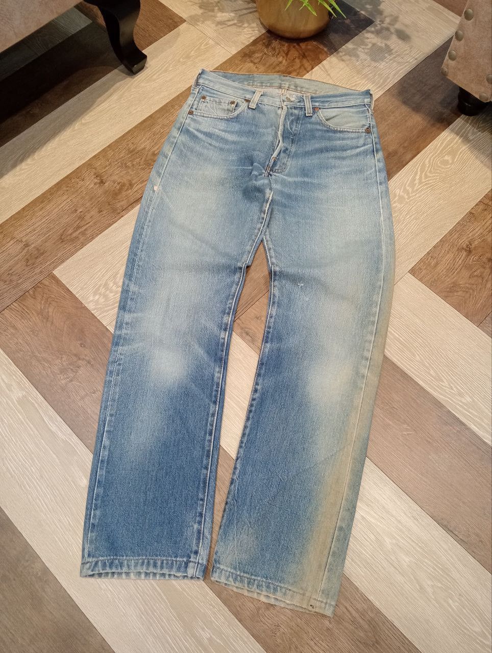 Levi's Vintage Clothing VINTAGE LEVI'S 501 TOP BUTTON #524 SELVEDGE BLUE DENIM PANTS Size US 29 - 2 Thumbnail