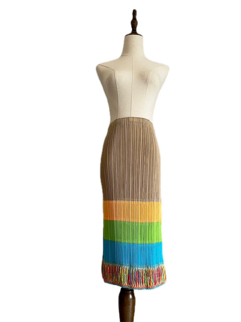 Issey Miyake Issey Miyake size:3 Rainbow pleated skirt Size 31" - 4 Thumbnail