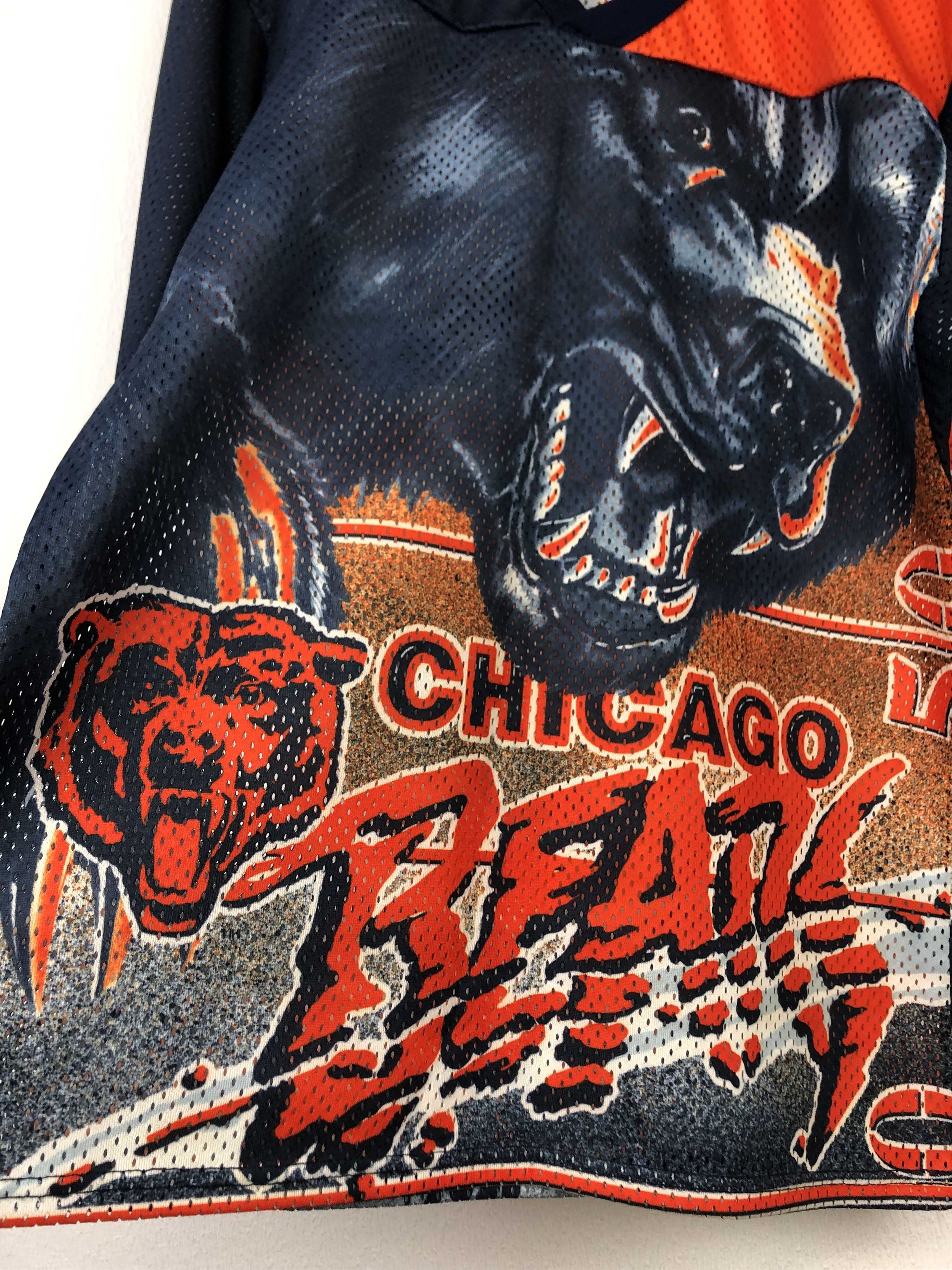 Vintage Vintage 90's Chicago Bears NFL All Over Print Mesh Jersey Size US M / EU 48-50 / 2 - 4 Thumbnail