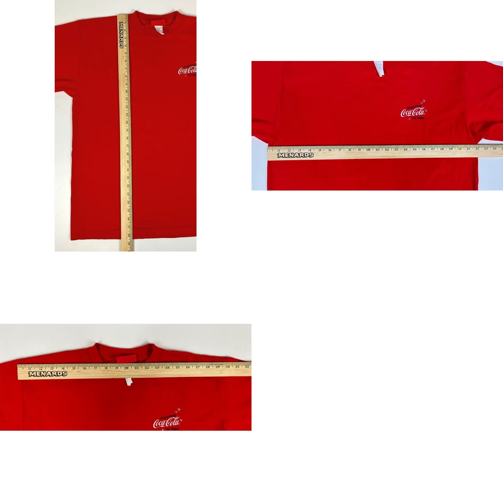 Vintage VINTAGE Coca-Cola Las Vegas T-Shirt Unisex Adults Size L Red Double-Sided USA Logo 100% Cotton Made in USA Yellow? Size US L / EU 52-54 / 3 - 8 Thumbnail