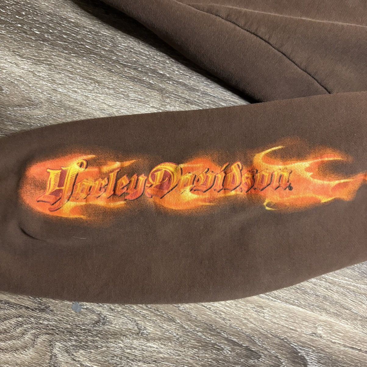 Harley Davidson Y2K Harley Davidson Flame Sleeve Zip Up Hoodie Size US L / EU 52-54 / 3 - 5 Thumbnail