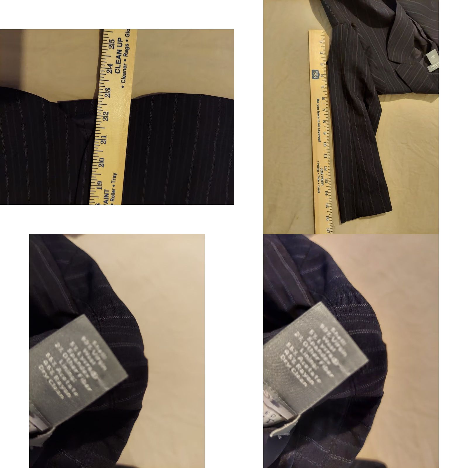 Ann Taylor Womens Ann Taylor Wool Blazer 0P Petite Black Jacket Size XS / US 0-2 / IT 36-38 - 8 Thumbnail