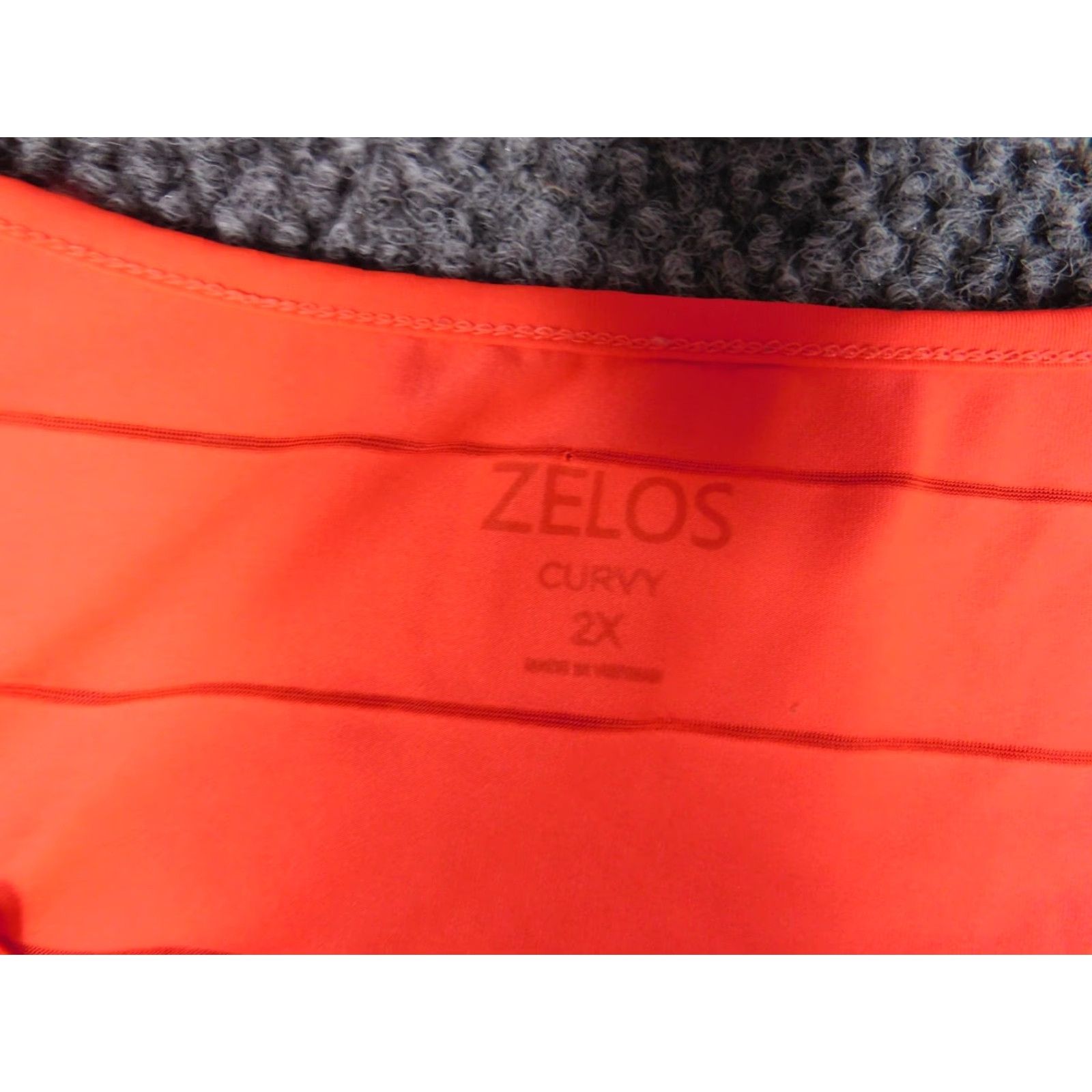 Vintage Zelos Womens Tank 2X Plus Orange Active Stretch Sleeveless Round Neck Pullover Yoga Athletic Plus Size Women Top Size XXL / US 16-18 / IT 52-54 - 5 Thumbnail