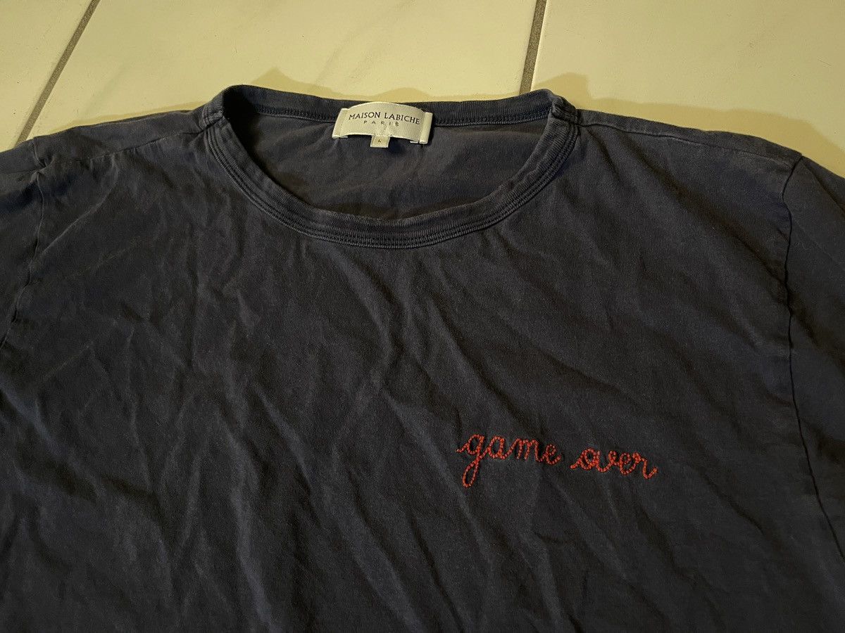 Maison Labiche Maison Labiche T Shirt Tee Short Sleeve Blue Game Over Large Size L / US 10 / IT 46 - 2 Thumbnail