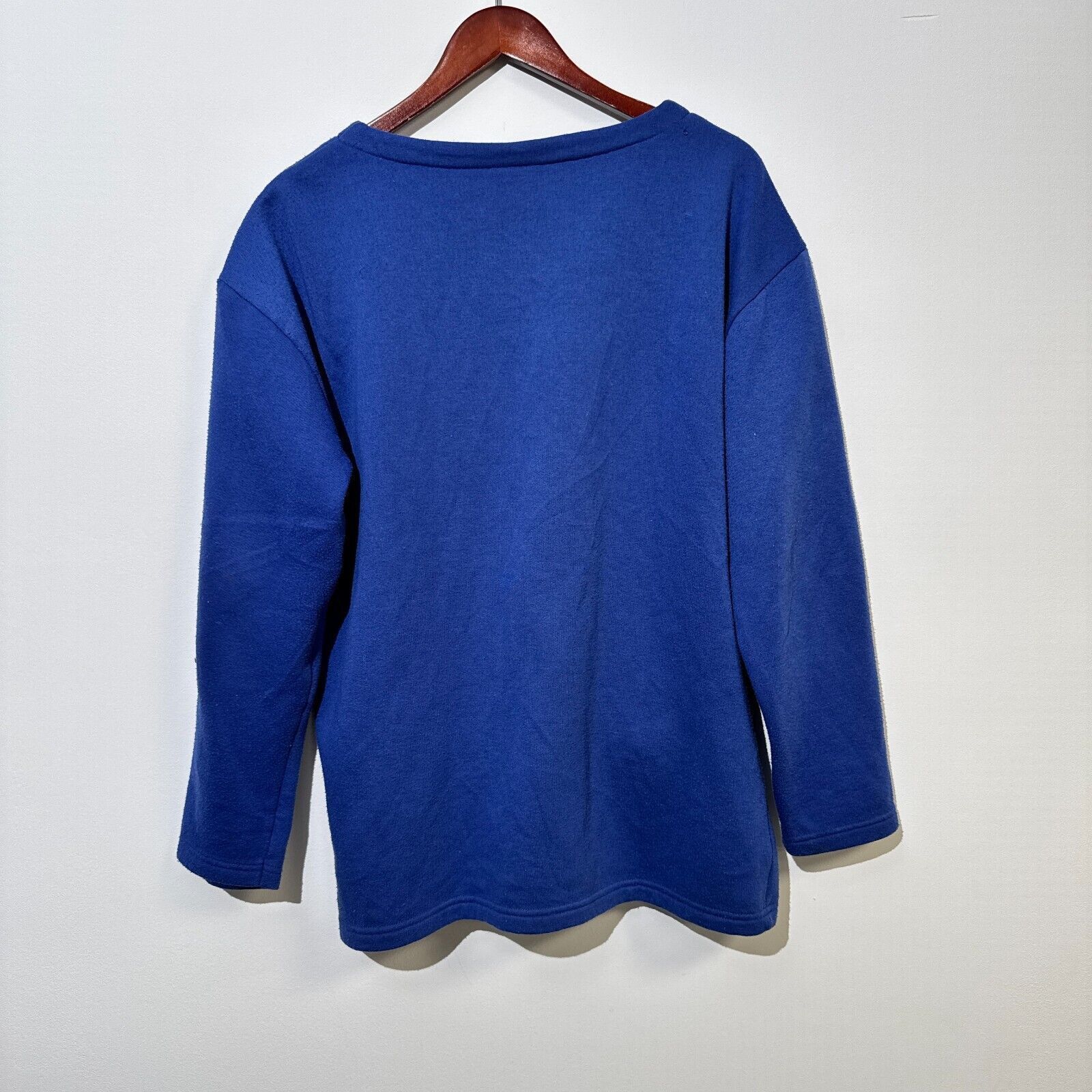 Vintage Vintage Unisex Blue Cotton Cardigan Size M/L Regular Fit 90s Size US L / EU 52-54 / 3 - 8 Thumbnail
