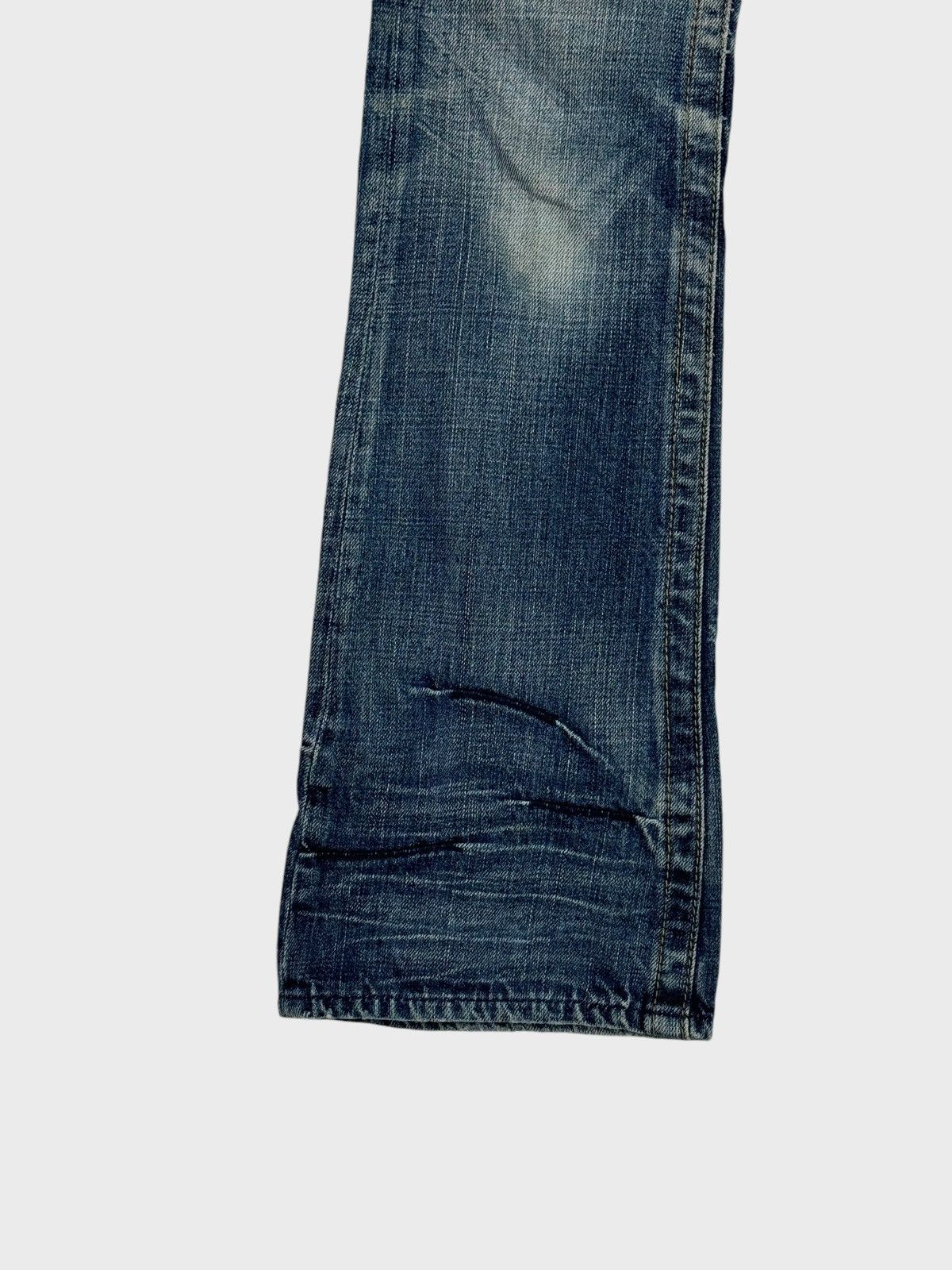 Japanese Brand FLARE ANTGAUGE DOUBLE WAIST DISTRESSED DENIM Size US 28 / EU 44 - 7 Thumbnail