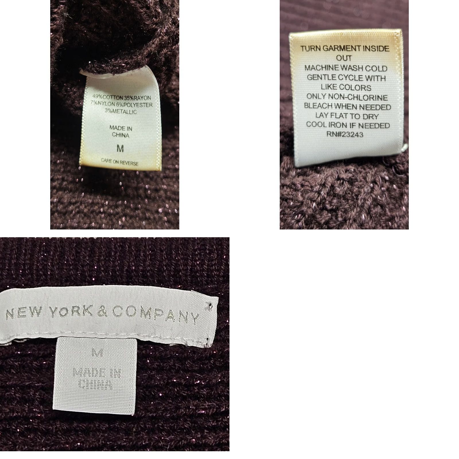Vintage VINTAGE Y2K New York & Company Purple Metallic Long Sleeve V-Neck Sweater Womens Medium Size S / US 4 / IT 40 - 8 Thumbnail