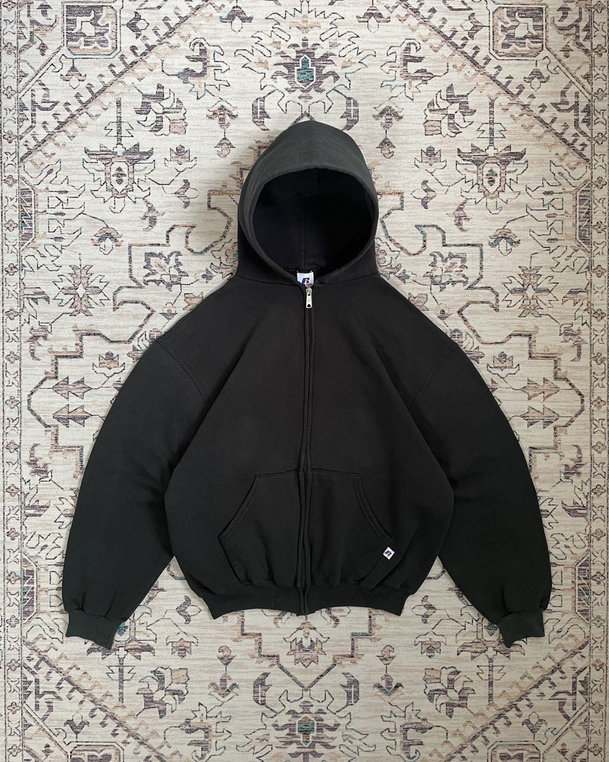 Vintage mid 2000s Seafoam Green Russell Athletic Zip Hoodie
