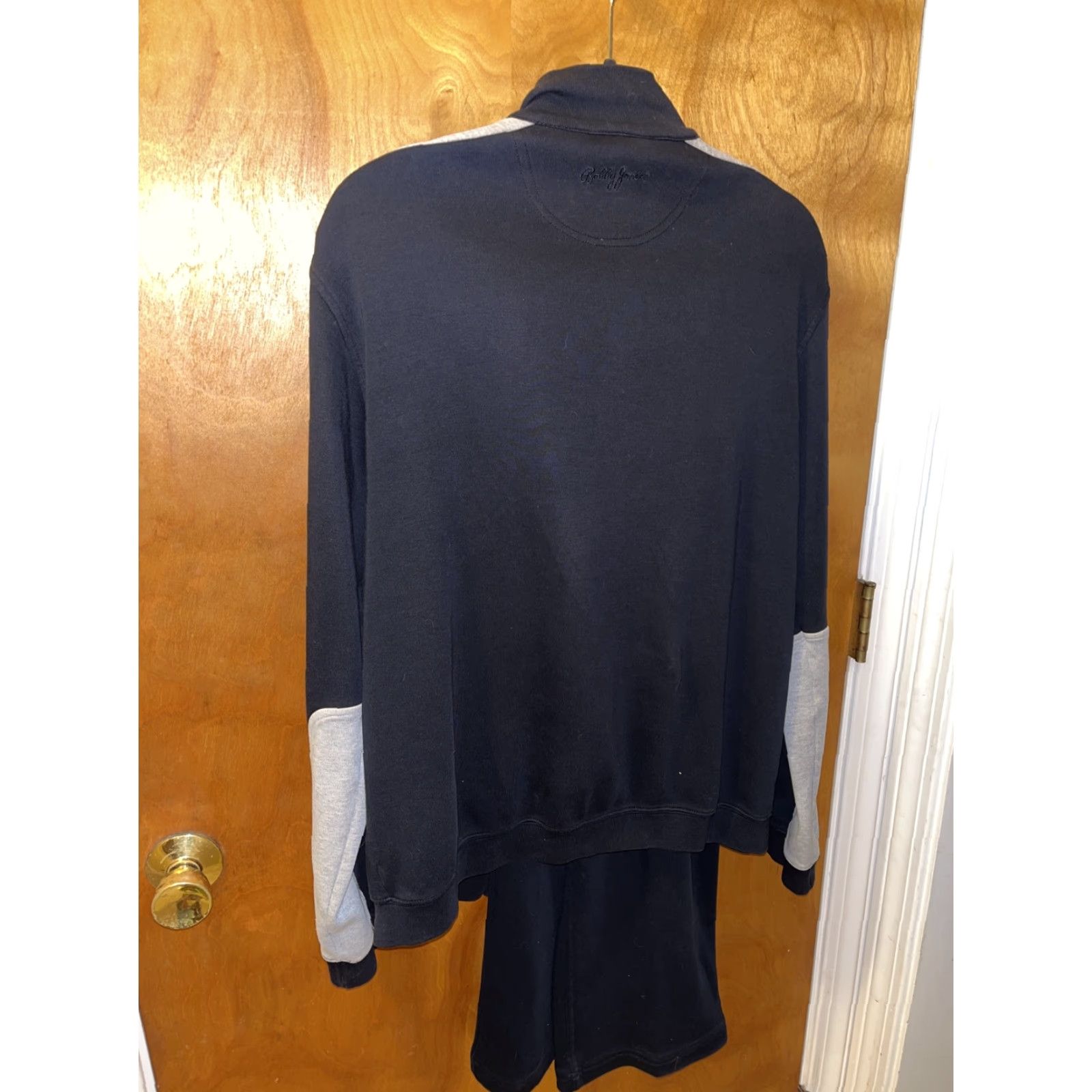 Vintage VINTAGE Bobby Jones Men’s Tracksuit Set Medium Black Peruvian Pima Cotton Zip Casual Activewear Size 40R - 5 Thumbnail