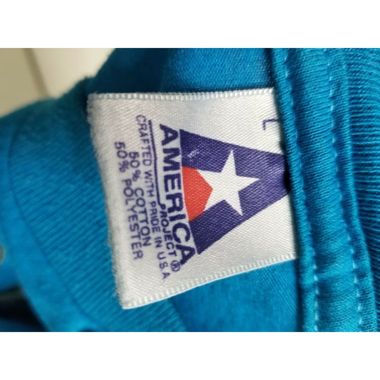 Vintage VINTAGE America Mens Large Blue Graphic T-Shirt Puerto Rico Map Travel Souvenir 50/50 Short Sleeve Crew Neck Single Stitch Graphic Print Size US L / EU 52-54 / 3 - 6 Thumbnail