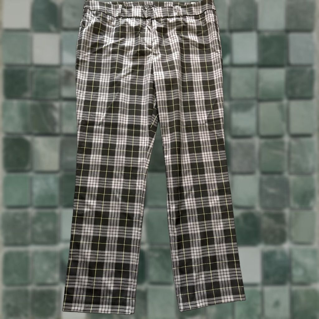Worthington Worthington Pants Womens 16 Black Combo Plaid Low Rise Slim Fir Slim Leg NEW Size 38" / US 16 / IT 52 - 1 Thumbnail