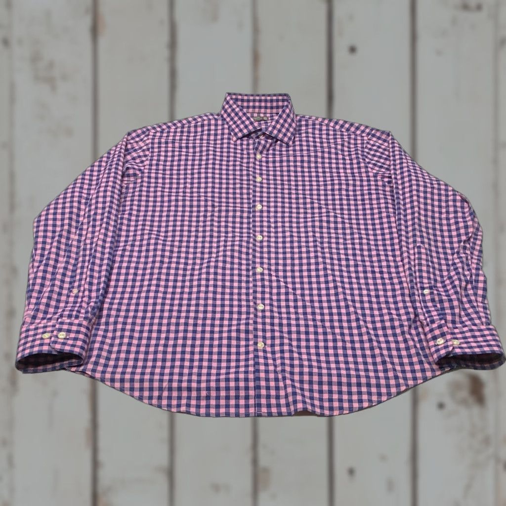 Peter Millar Peter Millar Shirt Mens XL Purple Check Summer Comfort Stretch Button-Down Size US XL / EU 56 / 4 - 1 Thumbnail