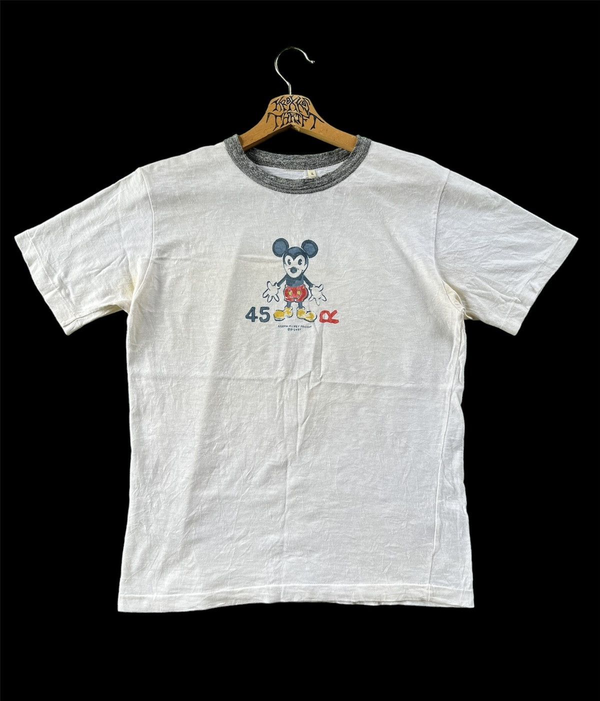45rpm × Japanese Brand × Mickey Mouse RARE Vintage 45 RPM x Mickey Mouse Big Logo Tees Japan 🇯🇵 Size US M / EU 48-50 / 2 - 1 Thumbnail