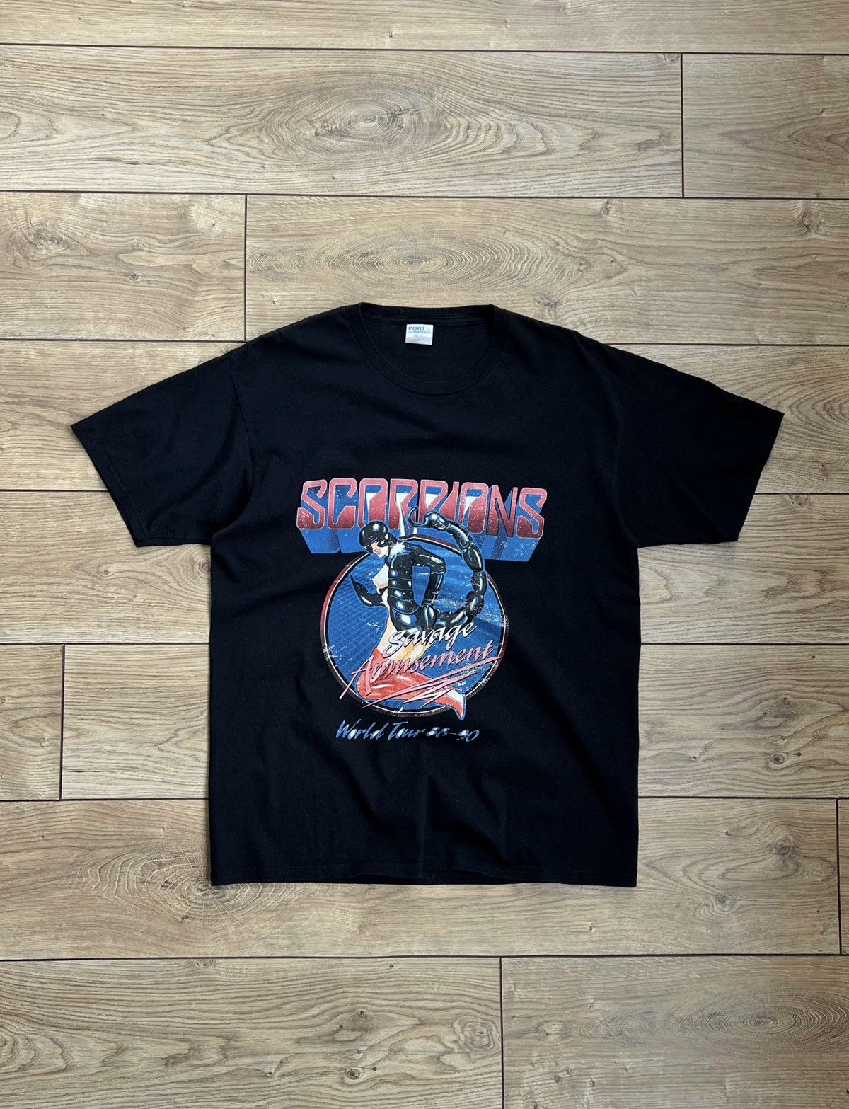 Band Tees Vintage 1988 Scorpions Savage Amusememt World Tour Band Tee Size US L / EU 52-54 / 3 - 1 Thumbnail