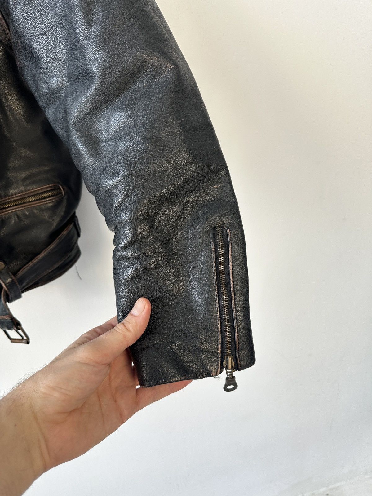 Leather RARE Newport World Cup 1994 Leather Biker Jacket Distressed Size US XL / EU 56 / 4 - 7 Thumbnail