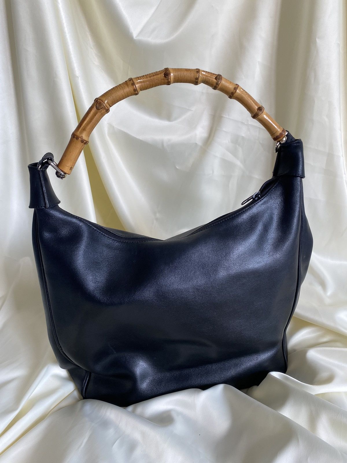 Vintage Vintage leatherette bamboo shoulder bag Size ONE SIZE - 5 Thumbnail