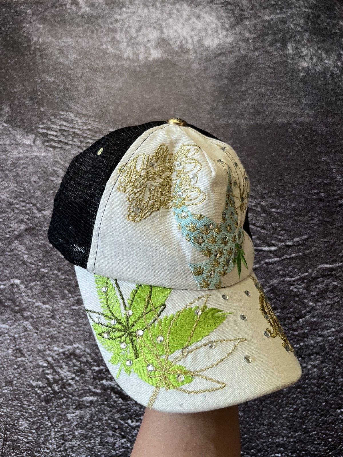 Christian Audigier 💥VERY RARE💥Christian Audigier White Cap Made in USA Size ONE SIZE - 3 Thumbnail