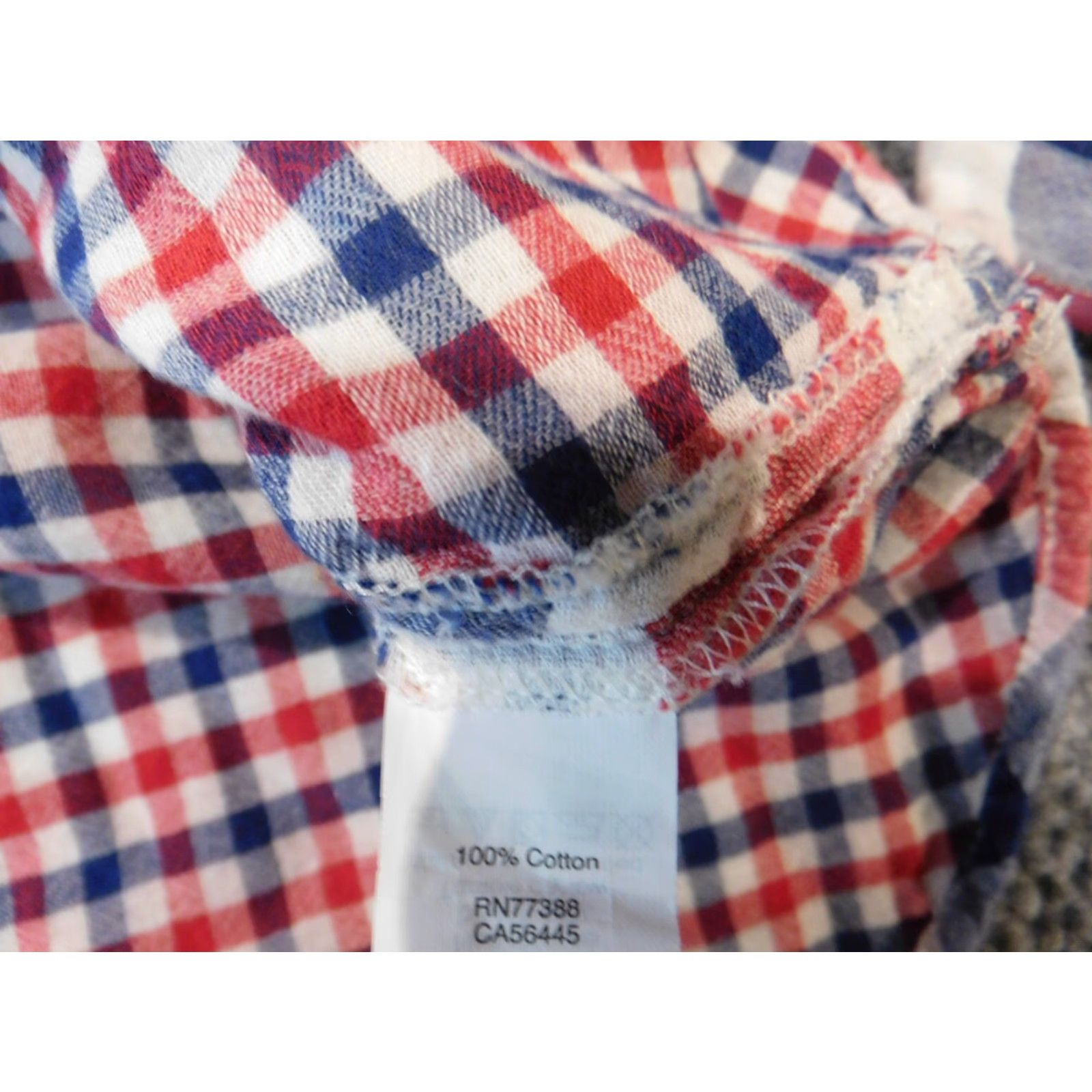 Madewell Madewell Womens Blouse 2XS Red Plaid Button-Up Crew Neck Long Sleeve Casual Ruffle Cotton Rayon Classic Modern Regular Womens Size XXS / US 00 / IT 34 - 6 Thumbnail
