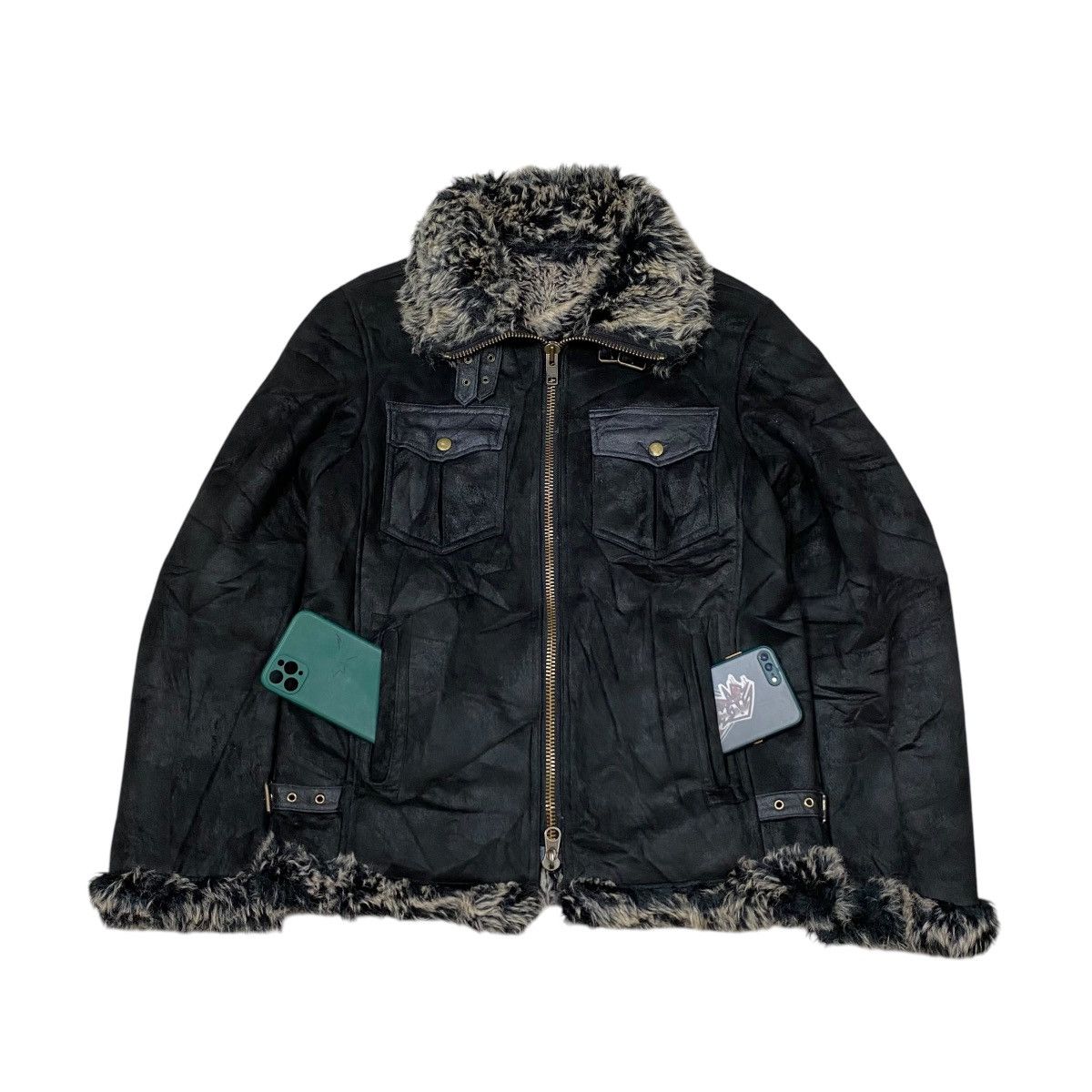 If Six Was Nine × Japanese Brand × Le Grande Bleu (L.G.B.) 291295=Homme Fur Suede Jacket Size US L / EU 52-54 / 3 - 7 Thumbnail