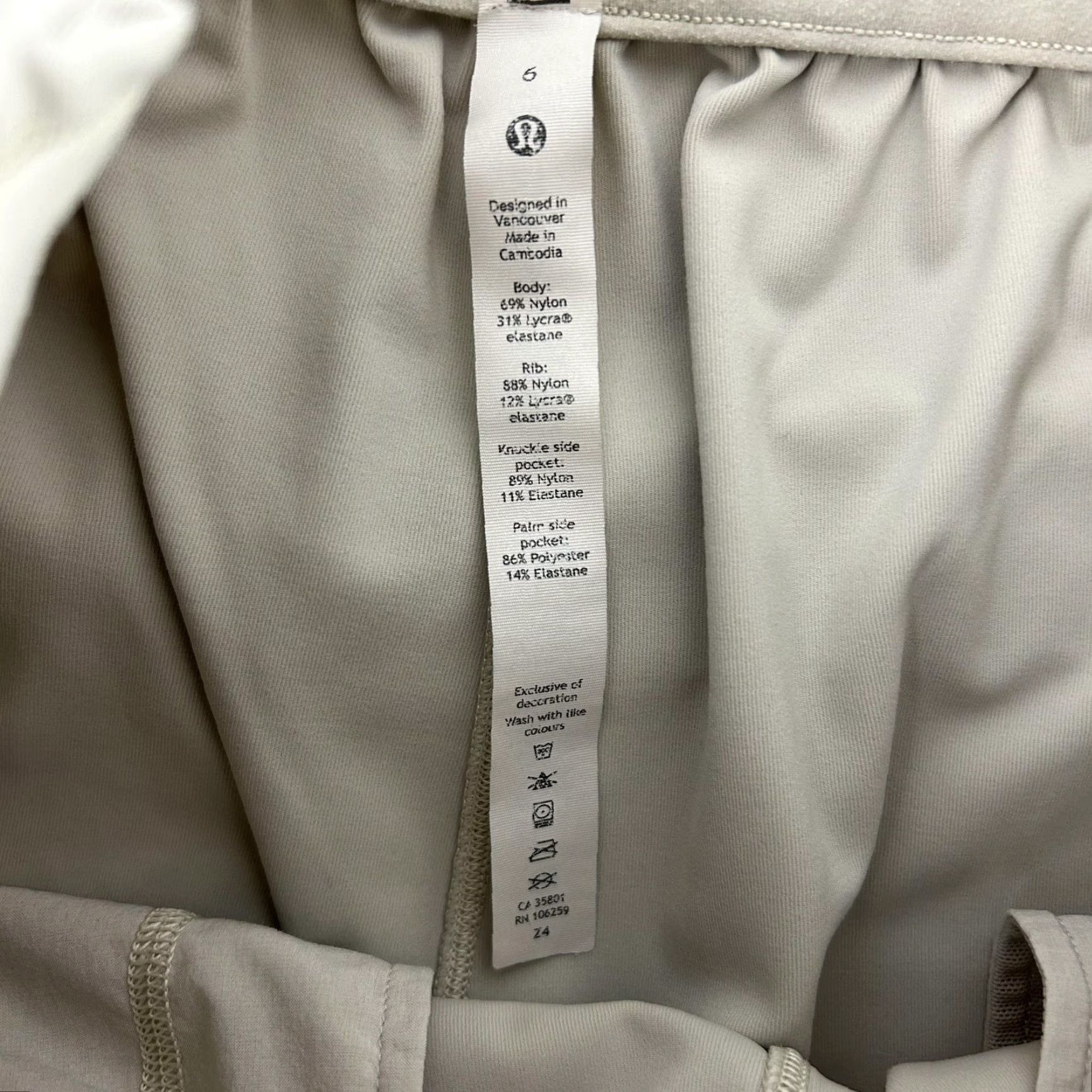 Lululemon VINTAGE Lululemon Jogger Pants Womens 6 Beige High Rise Elastic Waist Pockets Cuffed Size 28" / US 6 / IT 42 - 3 Thumbnail
