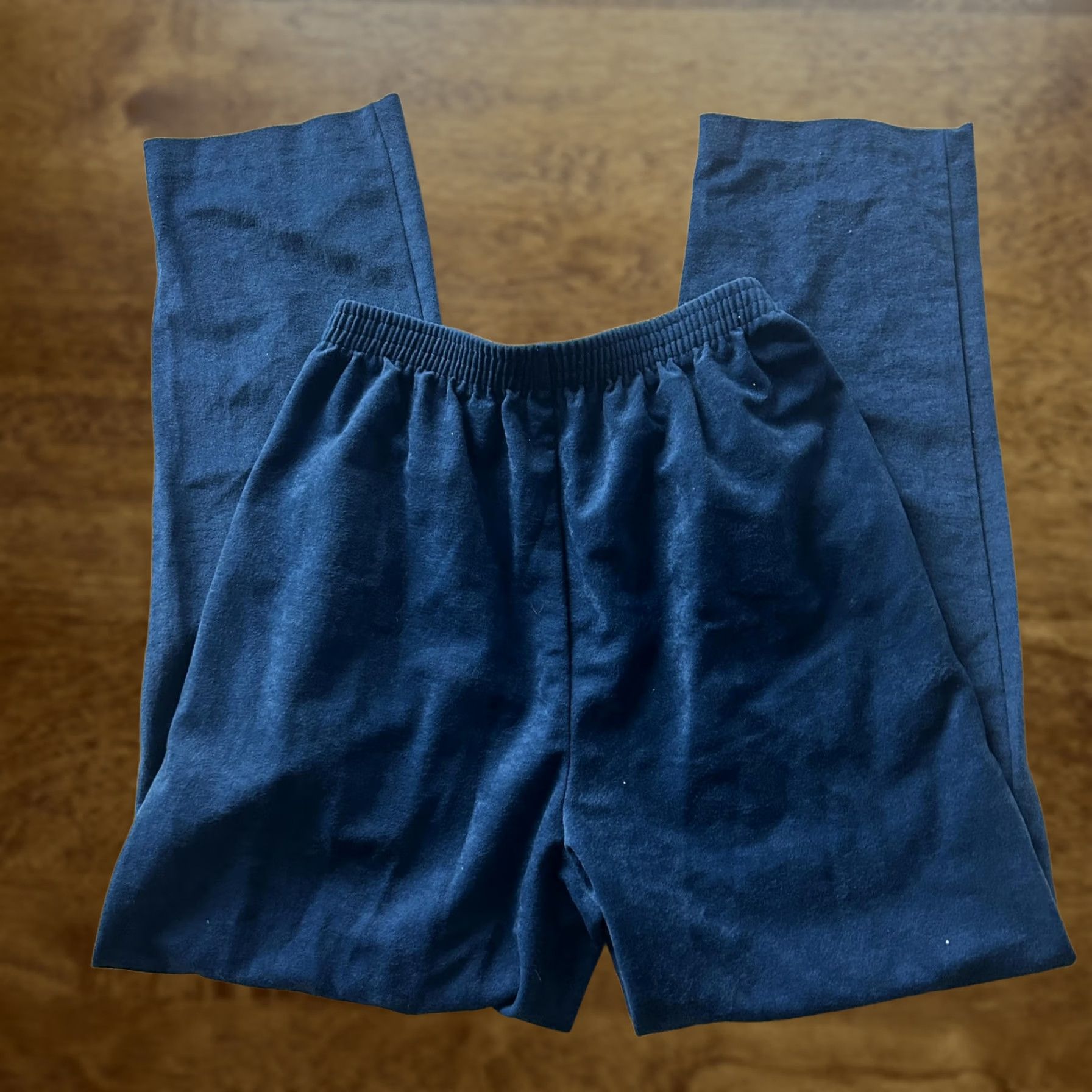 Vintage Willow Ridge Sweatpants Womens Small Blue Velour Elastic Waist Pockets Straight Leg Casual Size 28" / US 6 / IT 42 - 1 Thumbnail