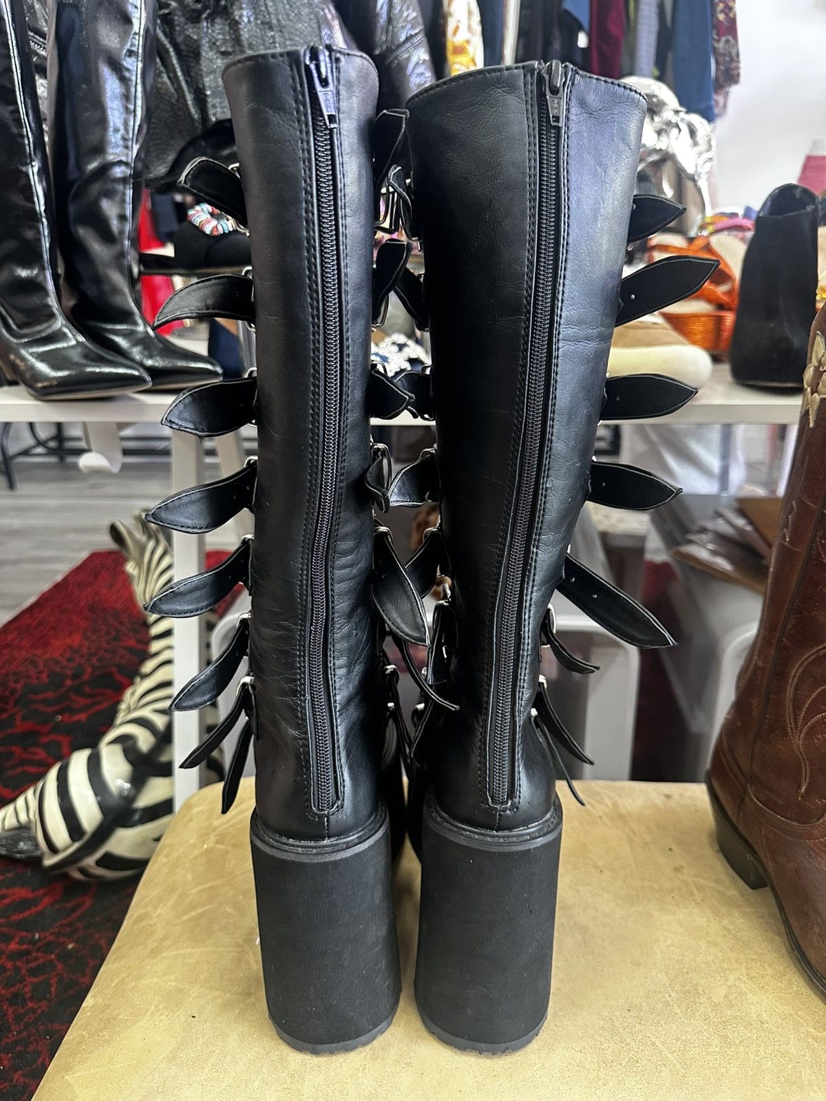 Demonia Cult Demonia Black Platform Boot Size US 9 / IT 39 - 3 Thumbnail