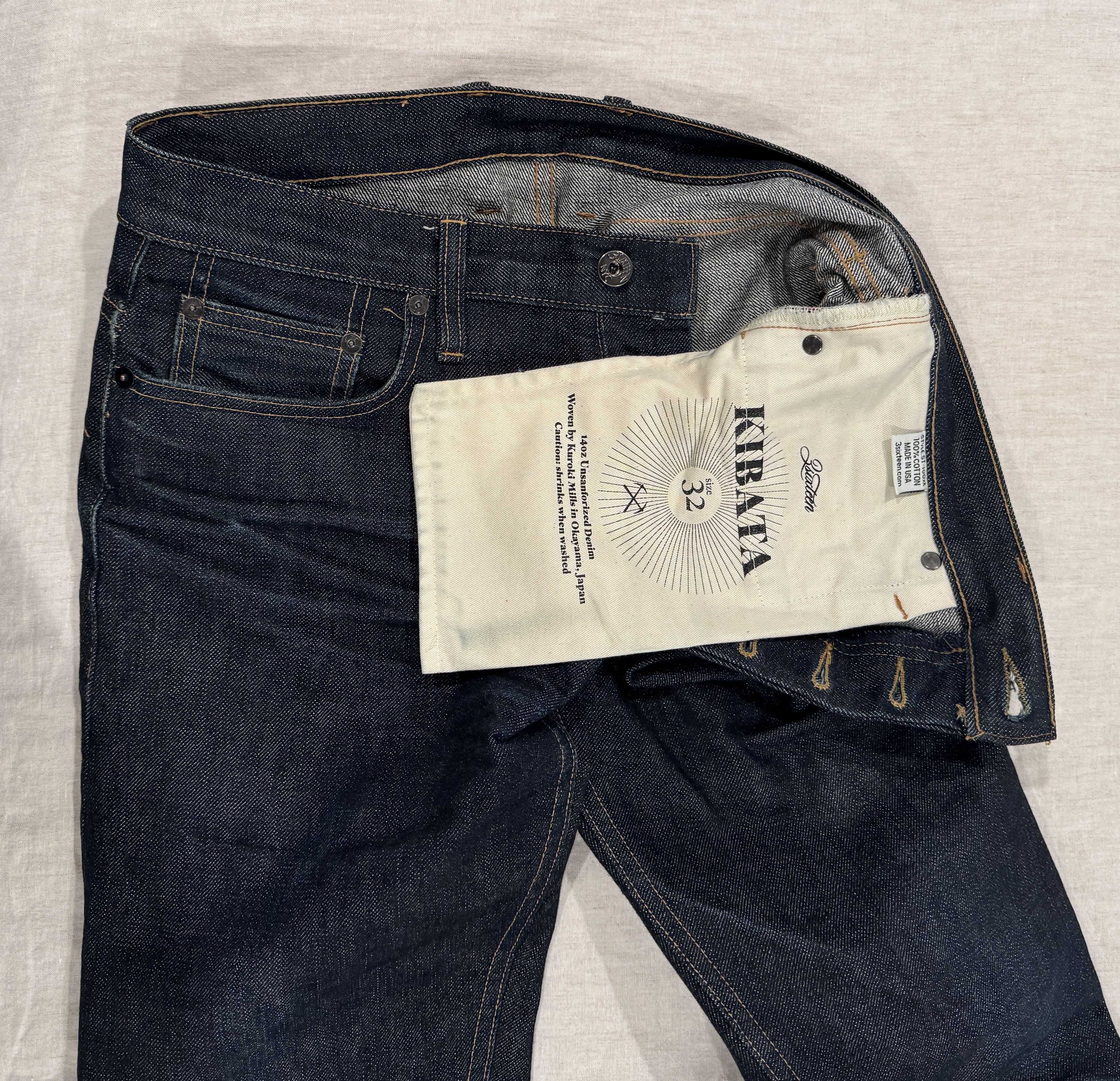 3sixteen 3sixteen ST-100xk Slim Kibata Selvedge Denim - Size 32 Size US 32 / EU 48 - 3 Thumbnail