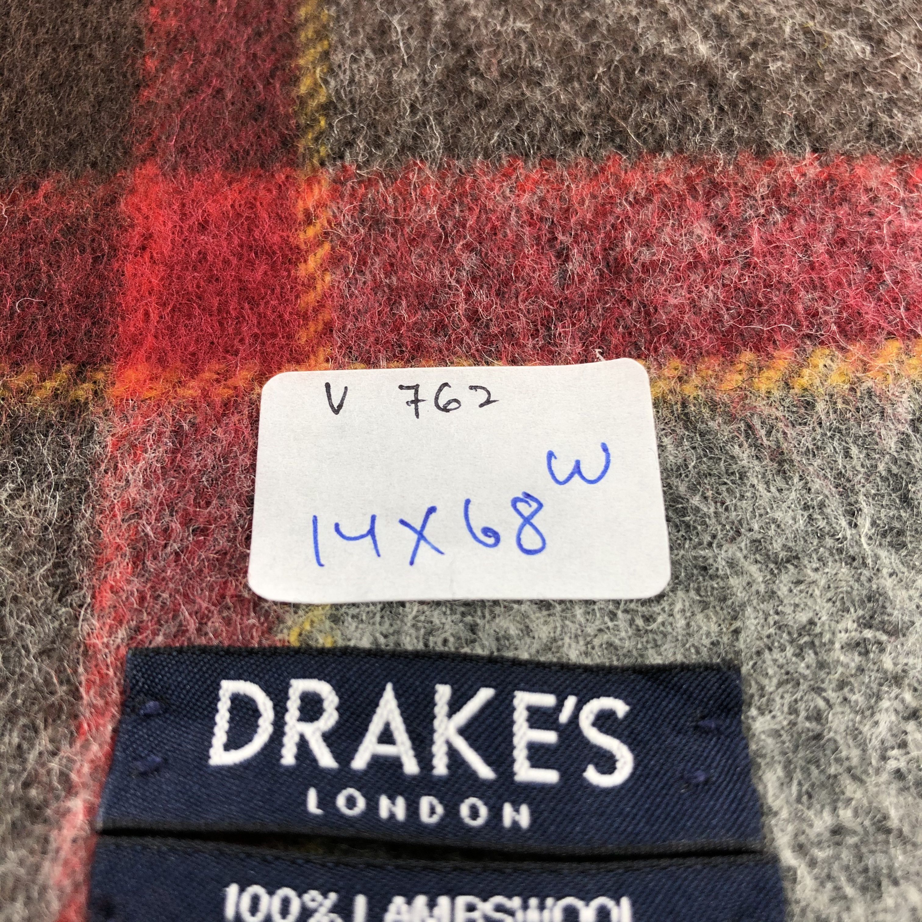 Drake's Drake's Tartan Wool Scarf Muffler V762 Size ONE SIZE - 10 Thumbnail