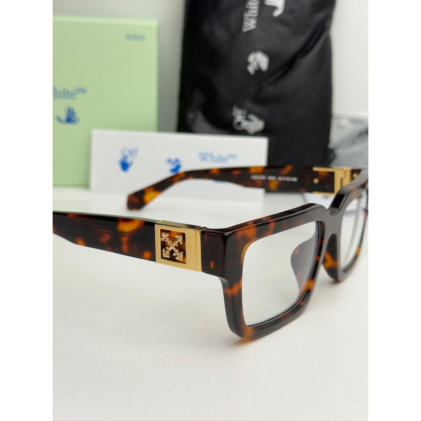 Off-White NEW Off White Style 15 Brown Bluelight Eyeglasses Frames Size ONE SIZE - 5 Thumbnail