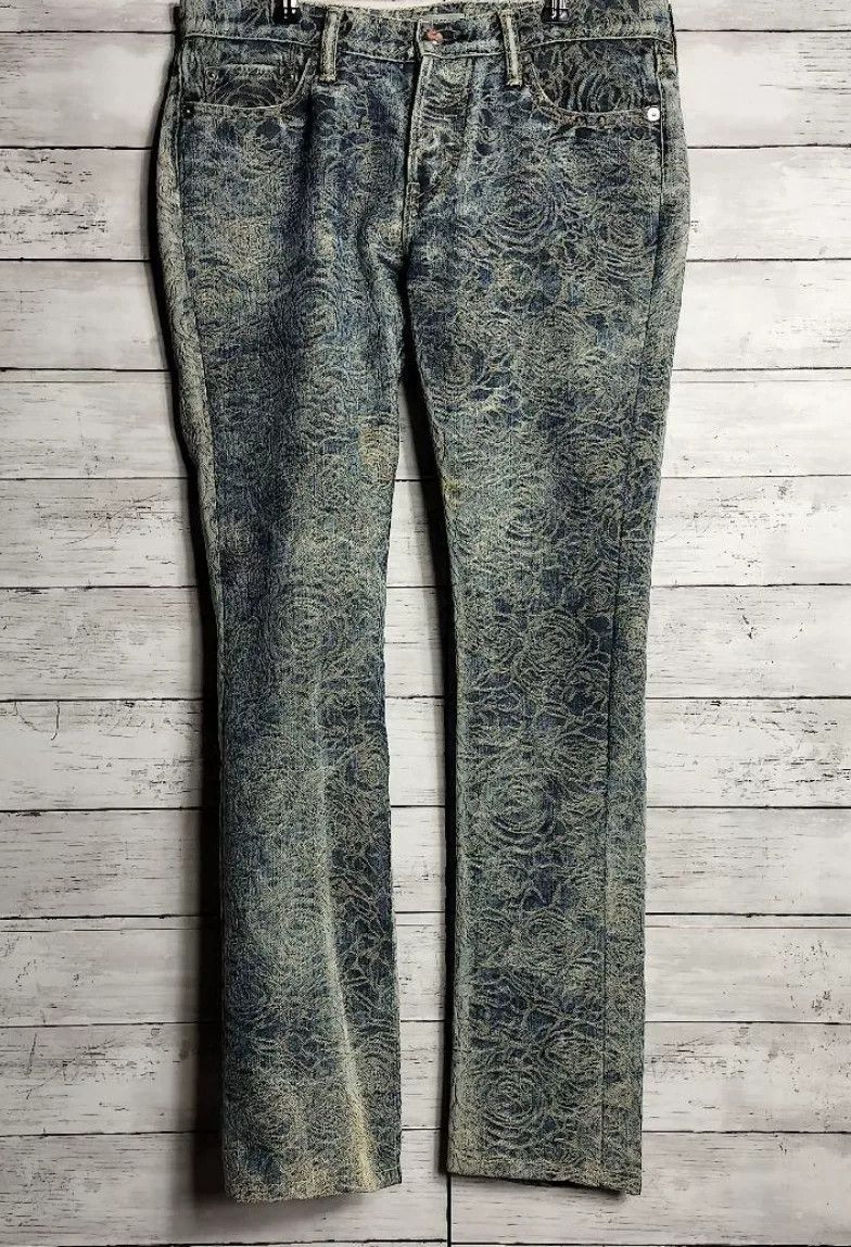 Issey Miyake ISSEY MIYAKE Rose Pattern Denim Pants Size US 28 / EU 44 - 1 Thumbnail