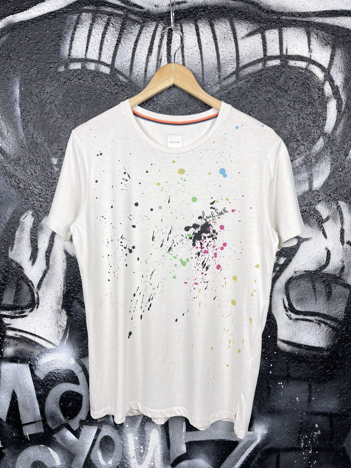 Paul Smith Paul Smith Atr Print White T-Shirt Men’s Size M Size US M / EU 48-50 / 2 - 2 Thumbnail