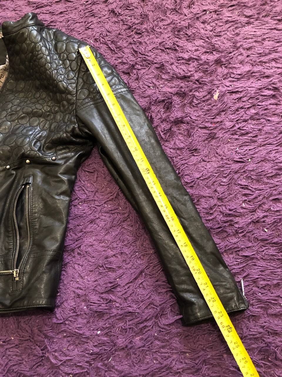 Philipp Plein Philipp Plein 's Black Leather Bomber Jacket Size US L / EU 52-54 / 3 - 11 Thumbnail
