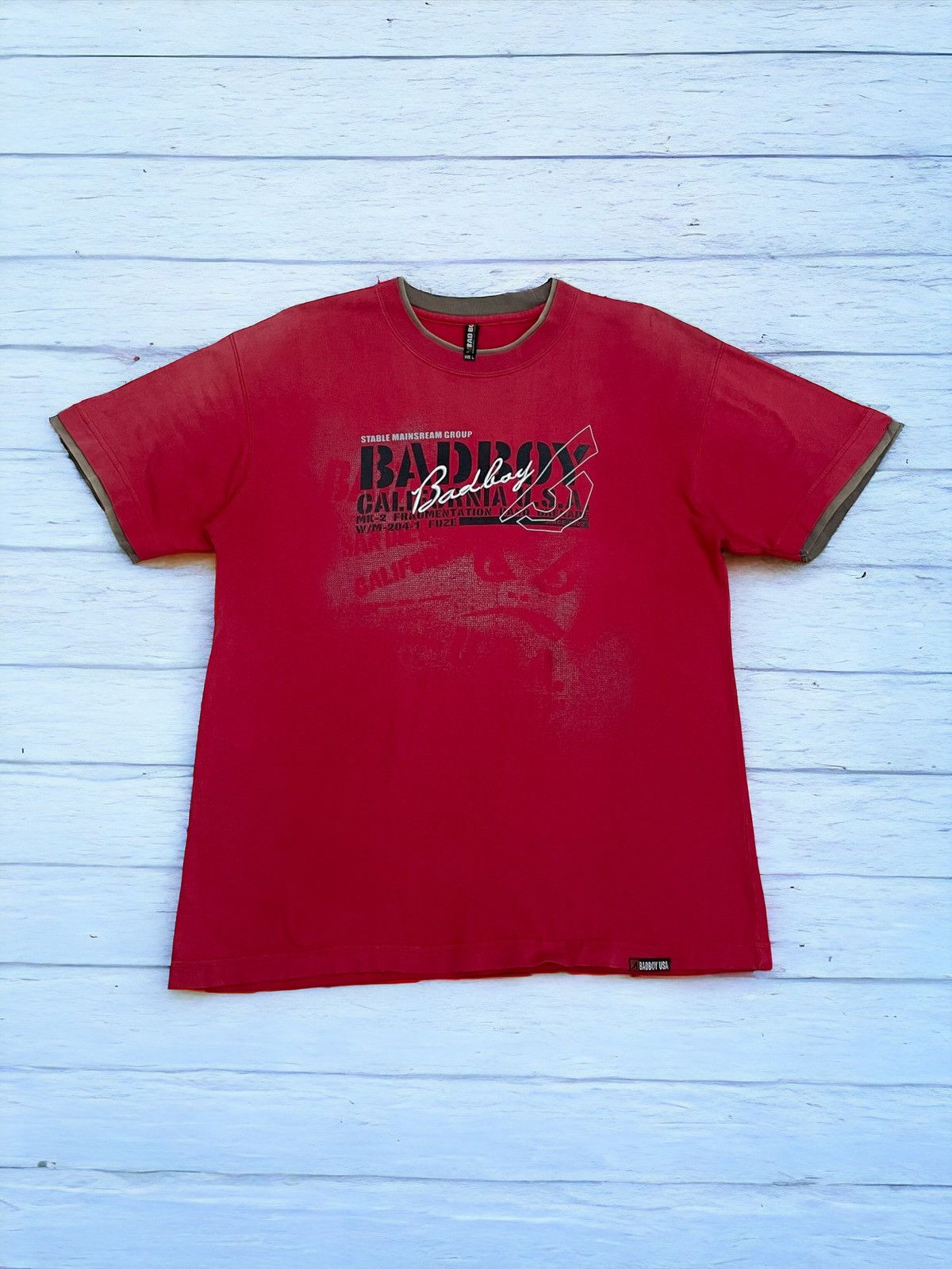 20471120 × If Six Was Nine × Japanese Brand Bad Boy Brand Certificate Life Poem Faded Layer Tee Size US L / EU 52-54 / 3 - 3 Thumbnail